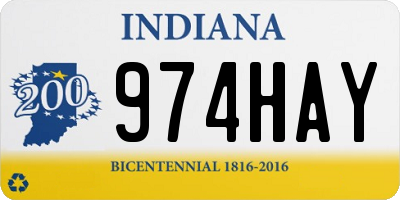 IN license plate 974HAY
