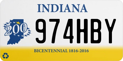 IN license plate 974HBY