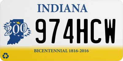IN license plate 974HCW