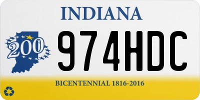 IN license plate 974HDC