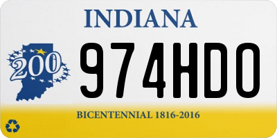 IN license plate 974HDO