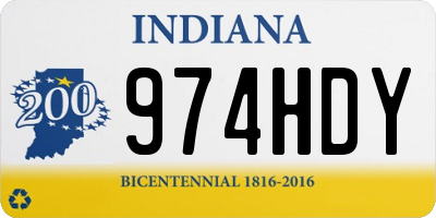 IN license plate 974HDY