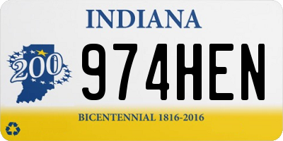 IN license plate 974HEN