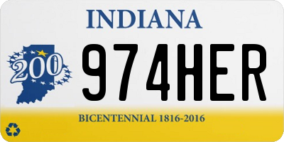 IN license plate 974HER