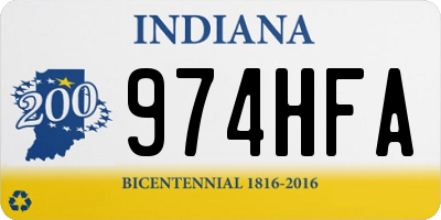 IN license plate 974HFA