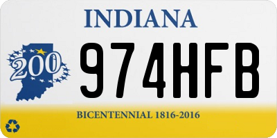 IN license plate 974HFB