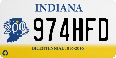 IN license plate 974HFD