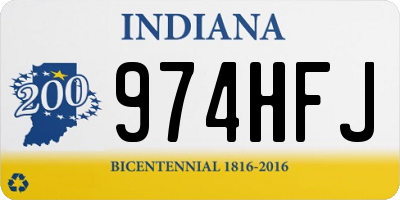 IN license plate 974HFJ