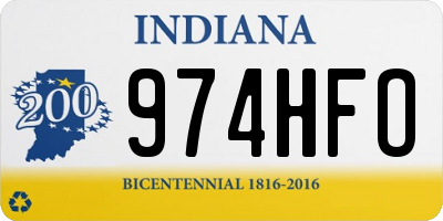 IN license plate 974HFO