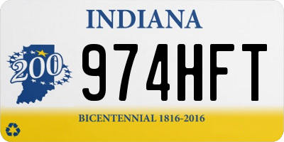 IN license plate 974HFT