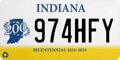 IN license plate 974HFY