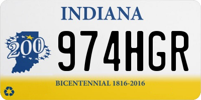 IN license plate 974HGR