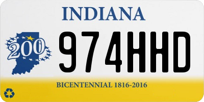 IN license plate 974HHD