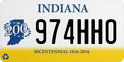 IN license plate 974HHO