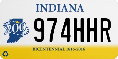 IN license plate 974HHR