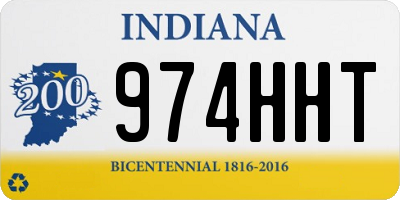 IN license plate 974HHT