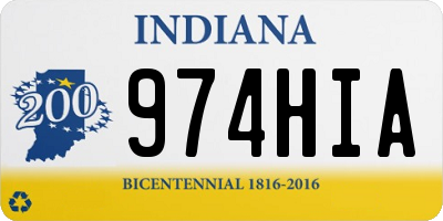 IN license plate 974HIA