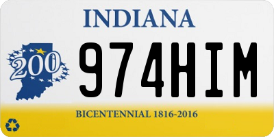 IN license plate 974HIM