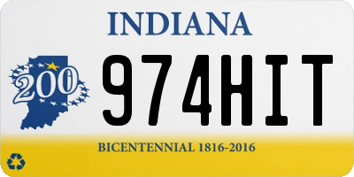 IN license plate 974HIT
