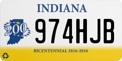 IN license plate 974HJB