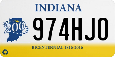 IN license plate 974HJO
