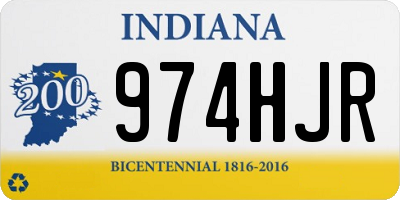 IN license plate 974HJR
