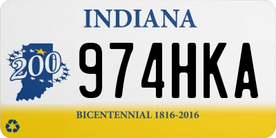 IN license plate 974HKA