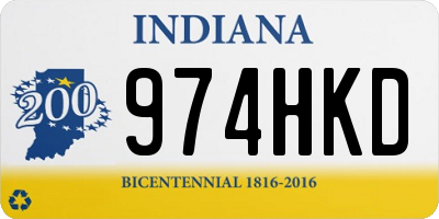 IN license plate 974HKD