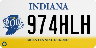 IN license plate 974HLH