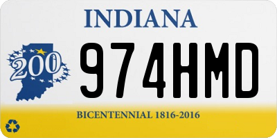 IN license plate 974HMD
