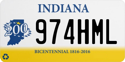IN license plate 974HML