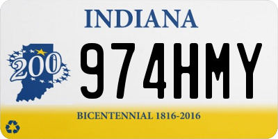 IN license plate 974HMY