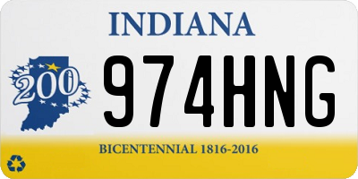 IN license plate 974HNG
