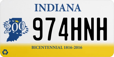 IN license plate 974HNH