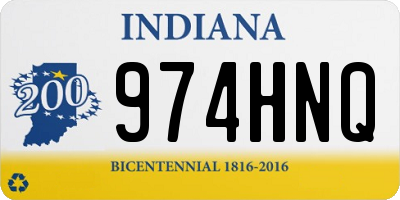 IN license plate 974HNQ