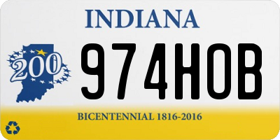 IN license plate 974HOB