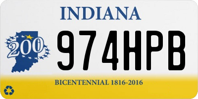 IN license plate 974HPB