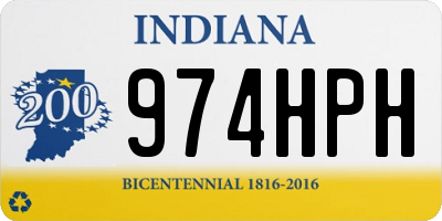 IN license plate 974HPH