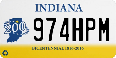 IN license plate 974HPM