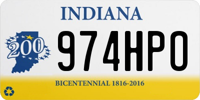 IN license plate 974HPO