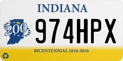 IN license plate 974HPX