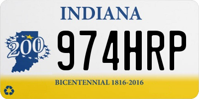 IN license plate 974HRP