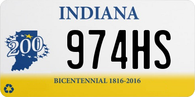 IN license plate 974HS