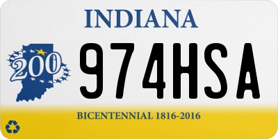IN license plate 974HSA