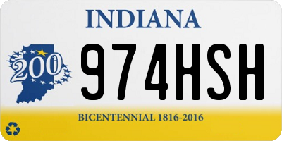 IN license plate 974HSH
