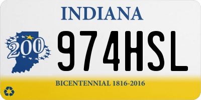 IN license plate 974HSL