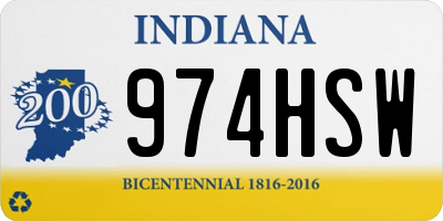 IN license plate 974HSW