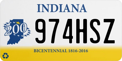 IN license plate 974HSZ