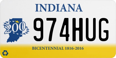 IN license plate 974HUG