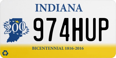 IN license plate 974HUP